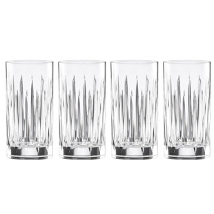 Reed & Barton Hudson Crystal Tailored Paid-Cut Design Highball