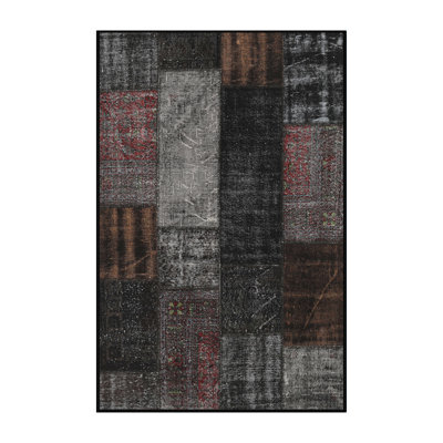 Tapis contemporain noir / gris