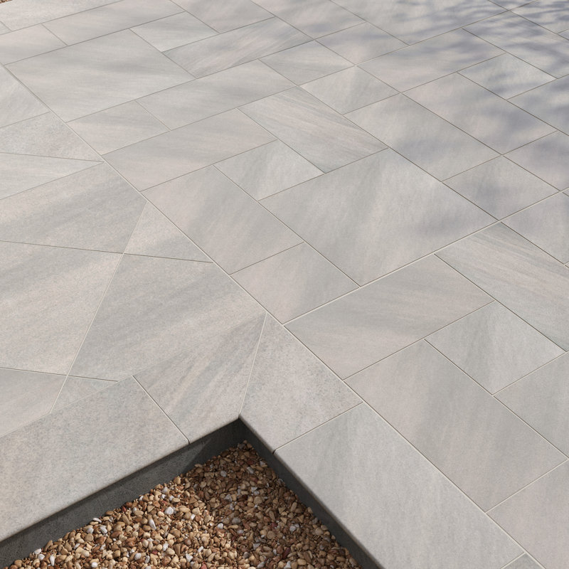 Duravia Matte Pattern Porcelain Paver Kit (8 sq. ft./unit, 4 Pieces), Glacial Drift