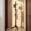 Solid Wood Coat Rack Stand With 9 Hooks, Heavy Duty Vintage Coat Tree With Adjustable Height And Stable Triangular Base For Entryway, Living Room, Office