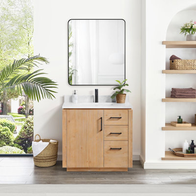 Cloverfield 36'' Single Bathroom Vanity with Cultured Marble Top
