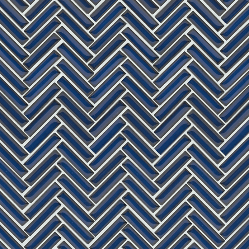 Regala™ 11" x 11" Porcelain Herringbone Mosaic Tile, Token