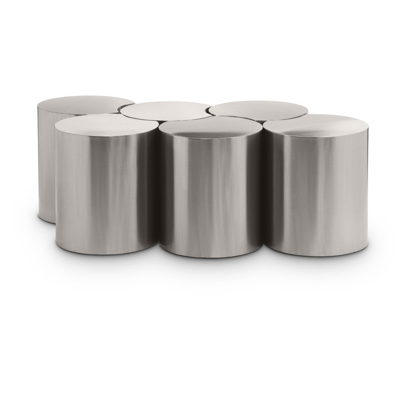 Ensemble de 6 tables de groupage Hylie Drum, Argent