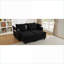 Causeuse-lit convertible moderne de 63 po avec ports USB pour le salon et la chambre à coucher | Noir | Velours côtelé Sofas