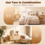 Modern Floating Nightstands Set of 2 Wall-Mounted Bedside Tables White Ribbed 2-Drawer 40x30x27.6cm No Legs-1982352522