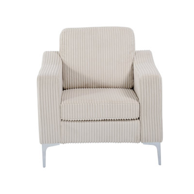 Lounge Sofa With Armrests That Can Be Assembled,Convertible Sectional Corduroy Sofa,Beige