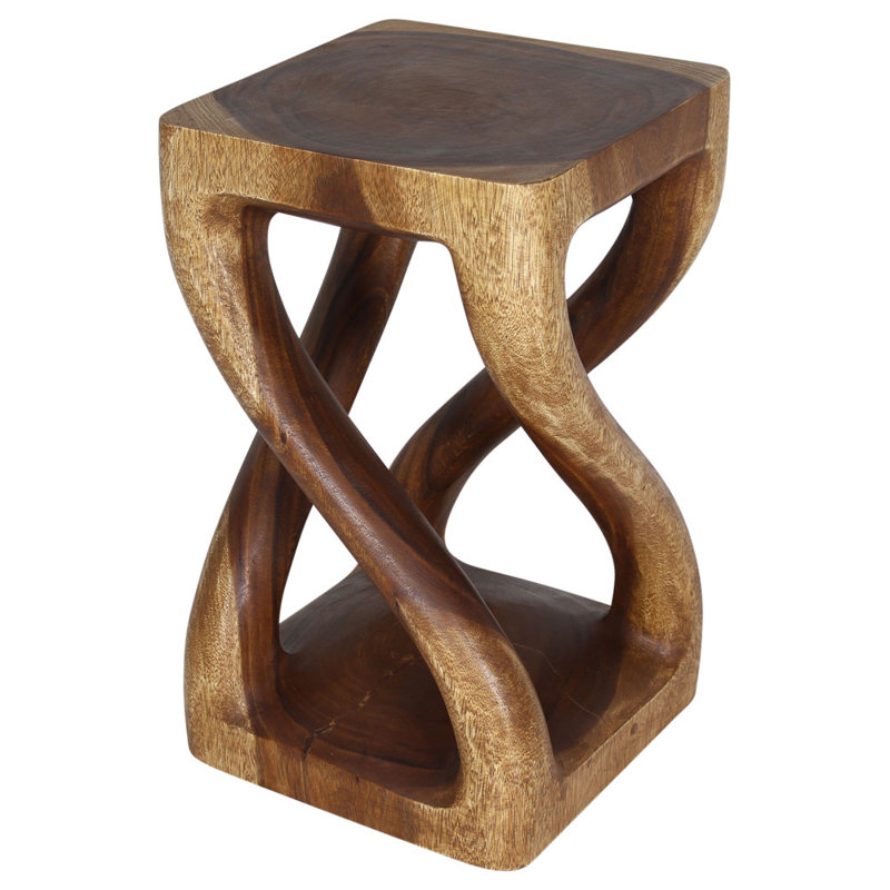 Calaysia End Table, Brown Wood, 23" H x 14" W x 14" D