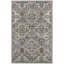 Tapis floral tissé à la machine 6 pi x 9 pi ivoire