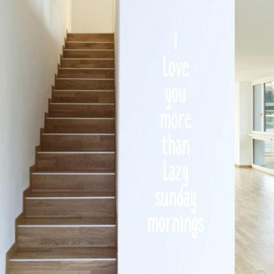Adhésif décoratif « i love you more », le dimanche matin