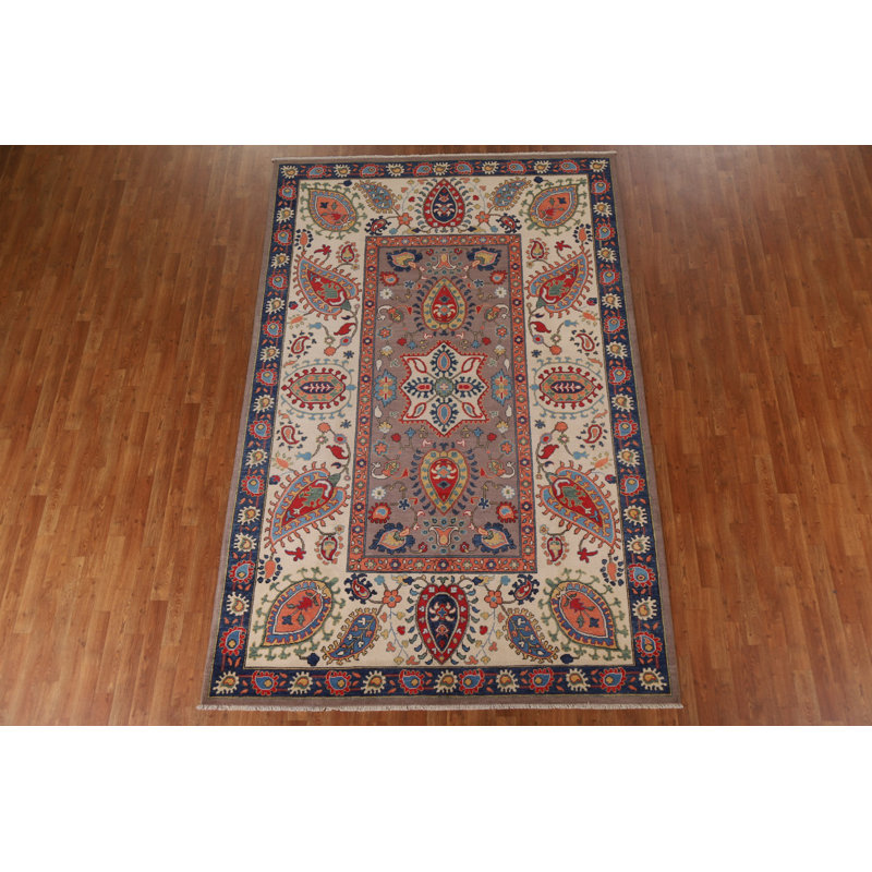 One-of-a-Kind 6'7" X 10'2" New Age Wool Area Rug in