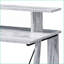 Bureaux, blanc antique & amp; Bureau d'écriture noir contemporain avec tablettes | Bois et métal | Taille compacte de 32,5 po