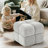 19.7" Wide Modern Chenille Cloud Storage Ottoman, Round Cube Footrest, No Assembly Required, for Living Room, Bedroom, Nursery-1295182851