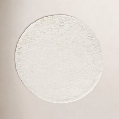 Abriel Ivory Solid Hand-Woven Wool Rug