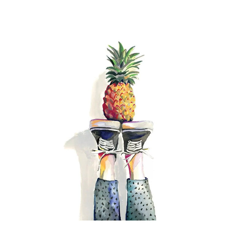 Pineapple 1 Piece Wrapped Canvas Painting, 101.6 cm H x 66.04 cm W x 1.91 cm D