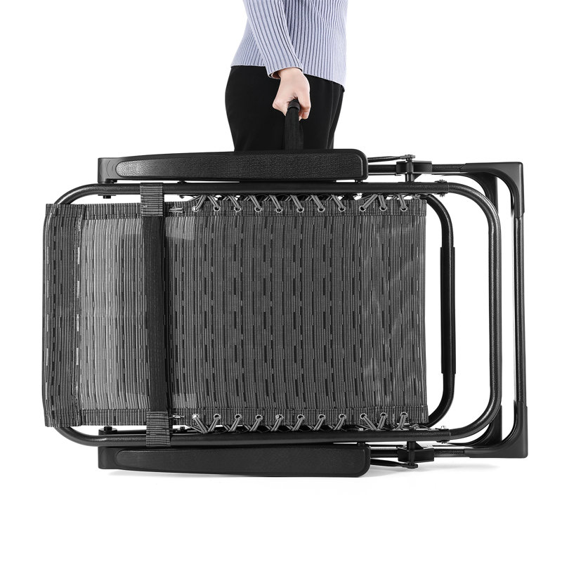Fauteuil inclinable zéro gravité avec coussin Mudssir, Noir