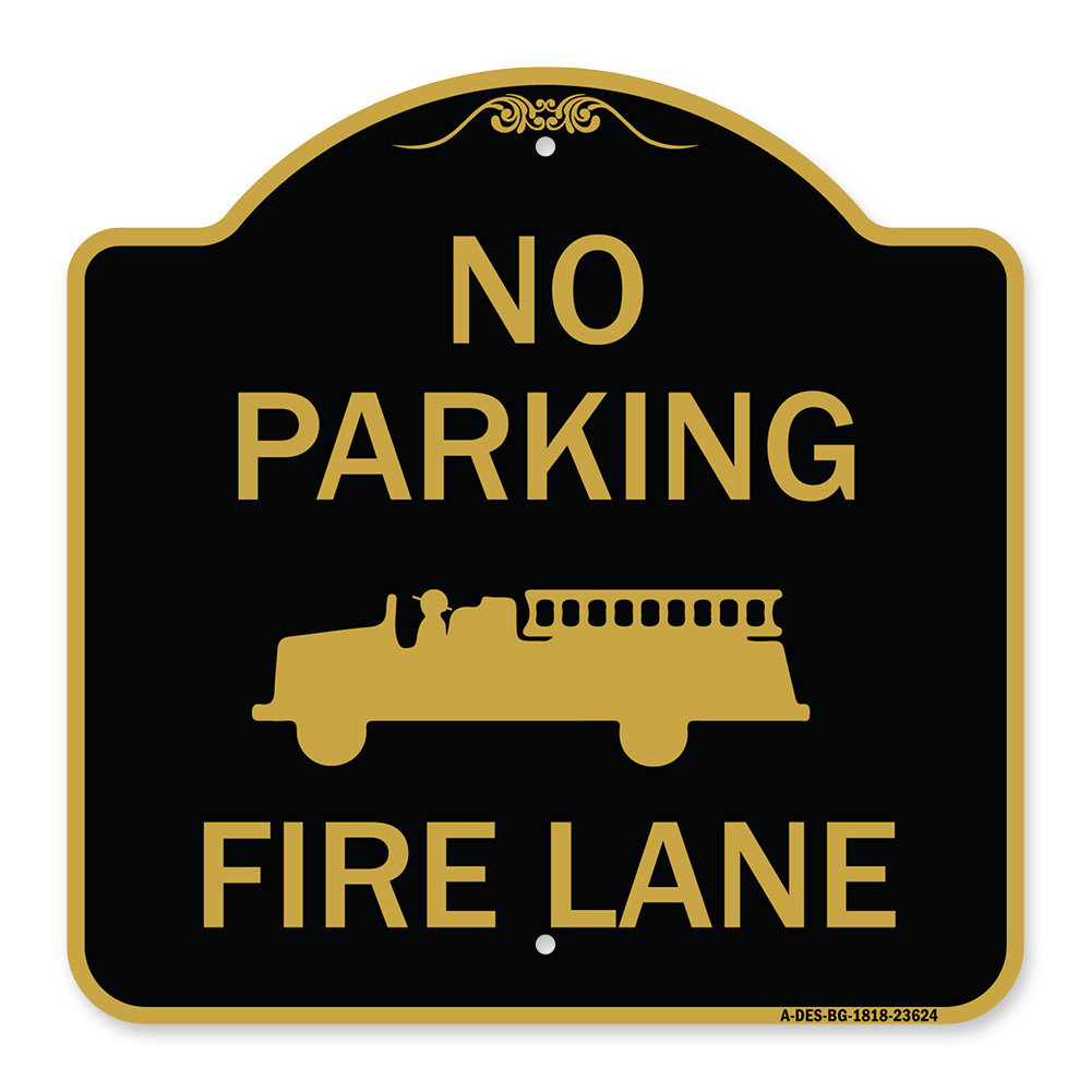 SignMission Designer Series Sign - No Parking Anytime 24 Hour Active Driveway Tow Away Zone Burgundy 18 X 18 Heavy Gauge Aluminum Architectural Sign Made - View #7