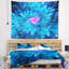 Tapisserie fleur florale florale bleu-28506078