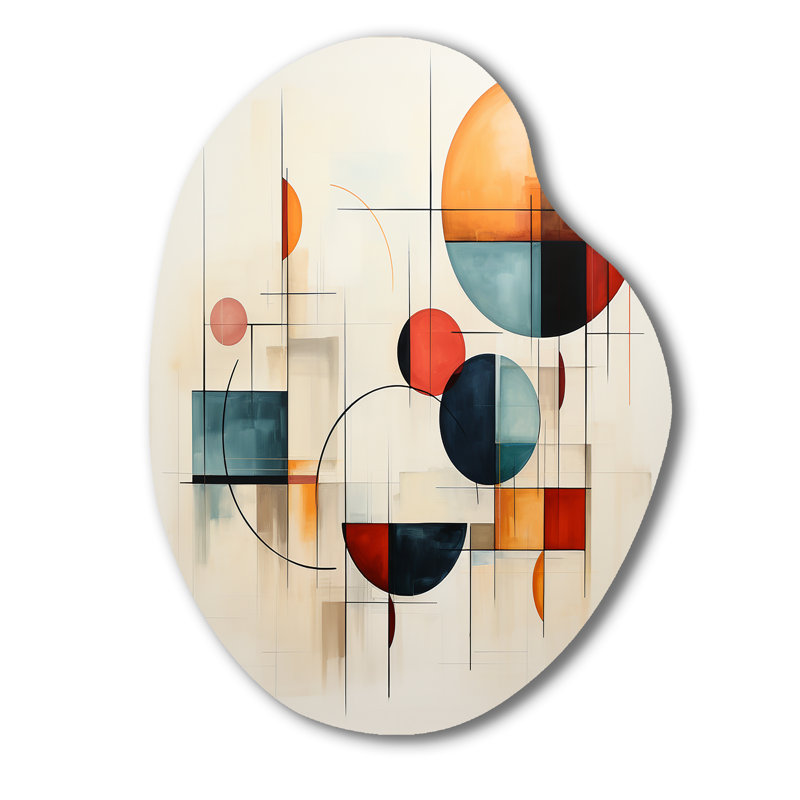 Brixton - Minimalisme, art mural en métal de forme unique, impression d'art moderne en forme libre, H 38 po x l 28 po