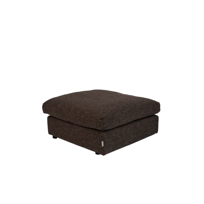Sense Square Ottoman, Brown Polyester Blend