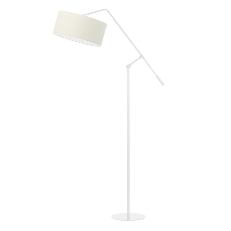 Hanskarl 170cm Reading Floor Lamp, Ecru, White