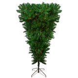 Pre-Lit Green Sugar Pine Upside Down Artificial Christmas Tree - Clear Lights