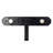 Matte Black Metal Barn Door Hardware Kit Single Bypass
