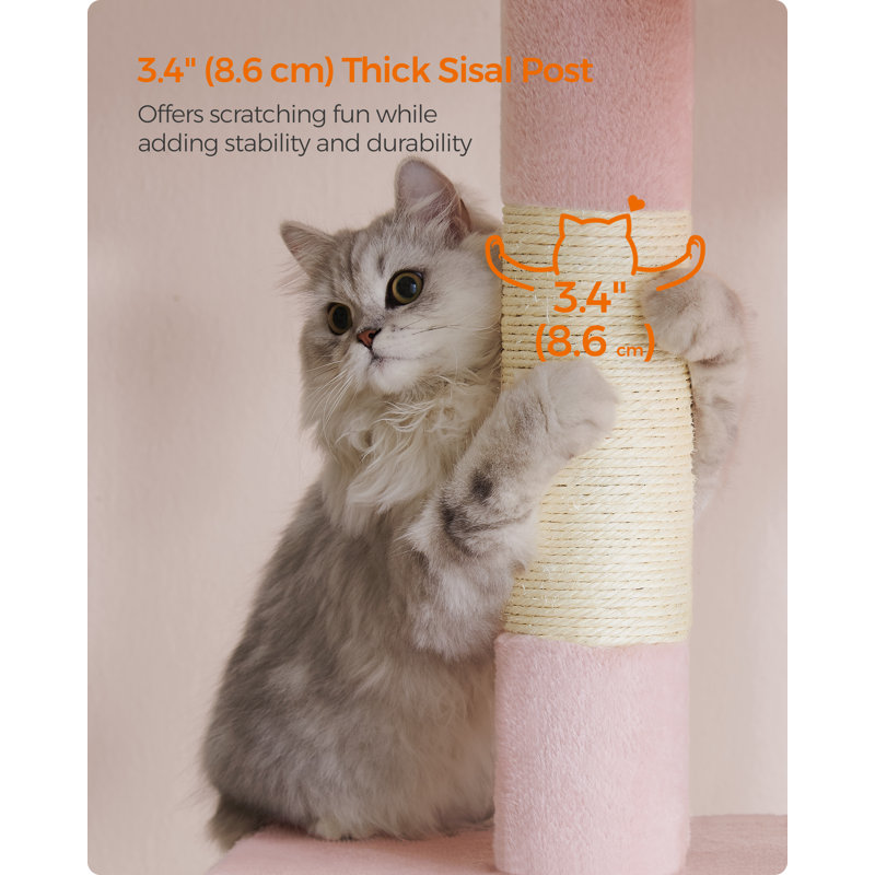 84cm H Cat Tree, Pink