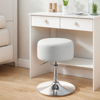 Kundana Swivel Upholstered Adjustable Height Counter Stool with Metal Frame