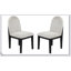 Table de salle à manger de style traditionnel avec base à tréteaux et 6 chaises d'appoint à coussins moelleux au fini blanc, ensemble de 7 pièces pour plus de confort et de style