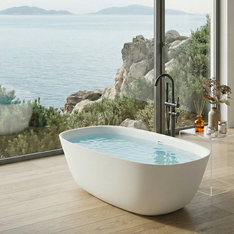 Baignoire de trempage autoportante 55 po. X 27,56 po.