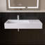 Lavabo de salle de bain à vasque murale 36 po avec trou pour robinet