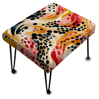 Multicolore Urban Elegance III - Repose-pieds rectangulaire géométrique