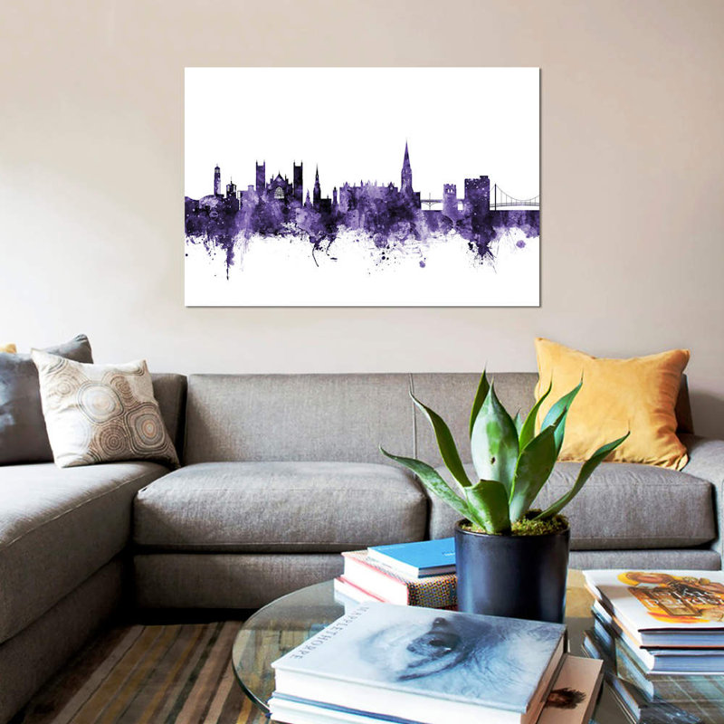 « exeter, england horizon » par michael tompsett, impression sur toile tendue, H 18 po x l 26 po x P 1,5 po, Toile tendue