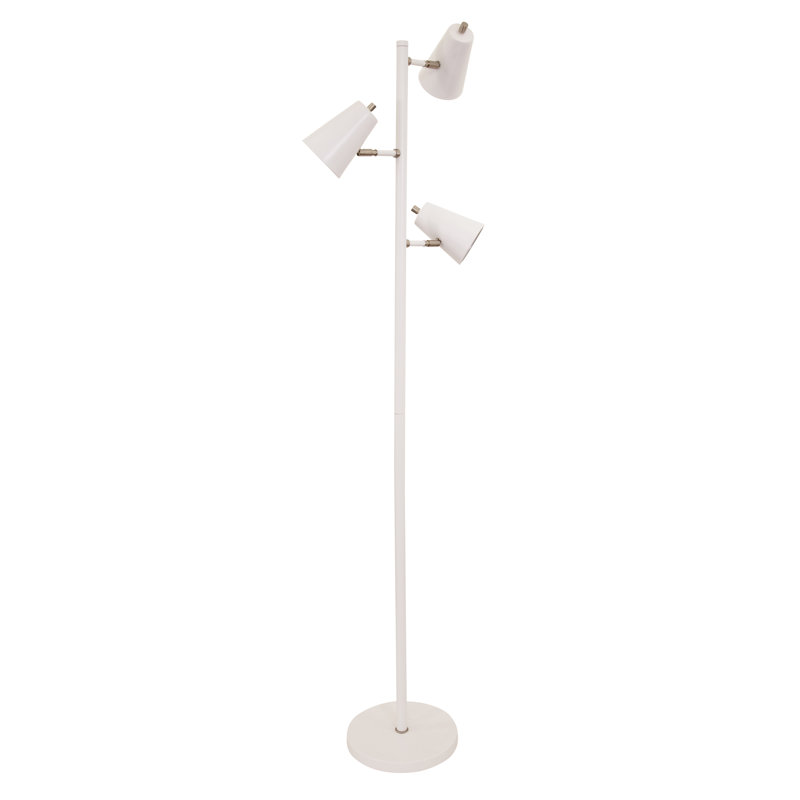 Kirby Task Floor Lamp, White, White