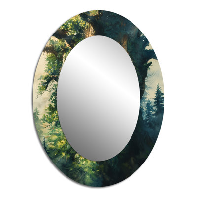 Miroir mural vert moderne Green Forest Titan Giants I