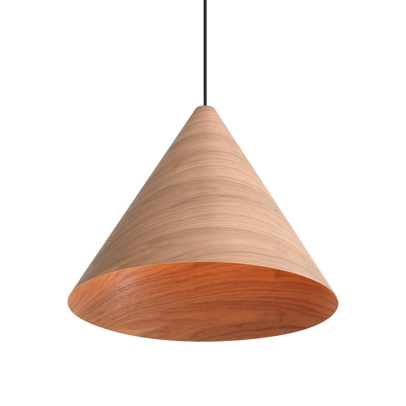 Hanrahan 3 Light Pendant in Light Walnut, Brun