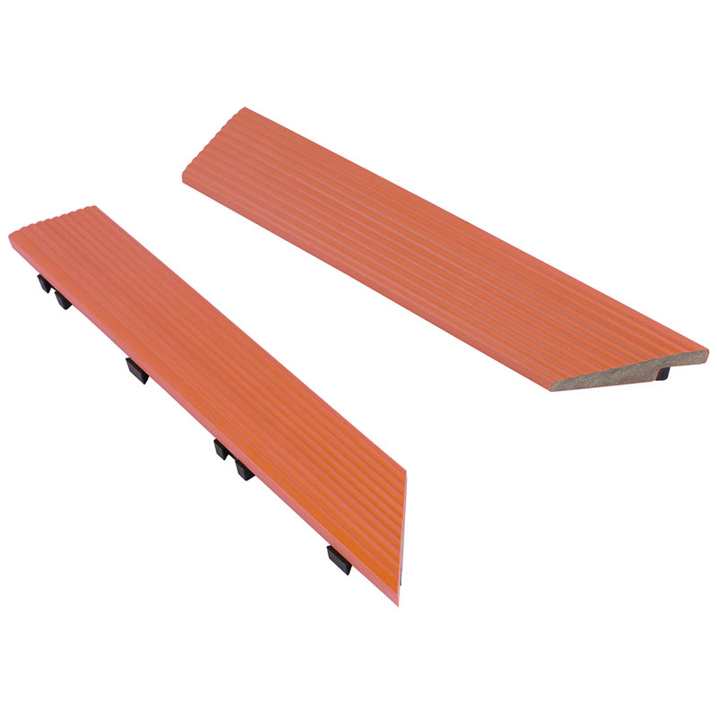 Carreau de terrasse en composite 2 po x 12 po Quick Corner, Madrid Red