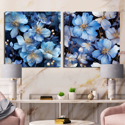 Earnhardt - Floral Square Collage Set Of 2