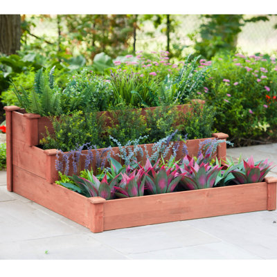 Lit de jardin surélevé en cèdre 4 pi x 4 pi