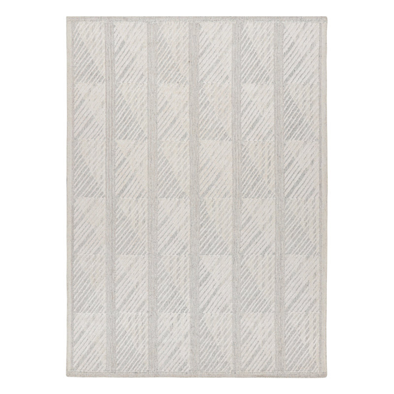 Scandinavian Wool Geometric Area Rug, Rectangle 9' x 12'