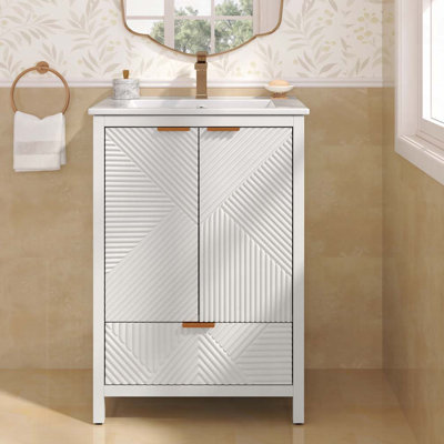 Meuble-lavabo de salle de bain avec lavabo