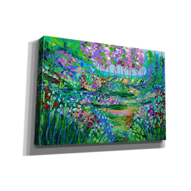 «Botanical Garden» par Estelle Grengs, art mural sur toile, H 18 po x l 26 po x P 0,75 po