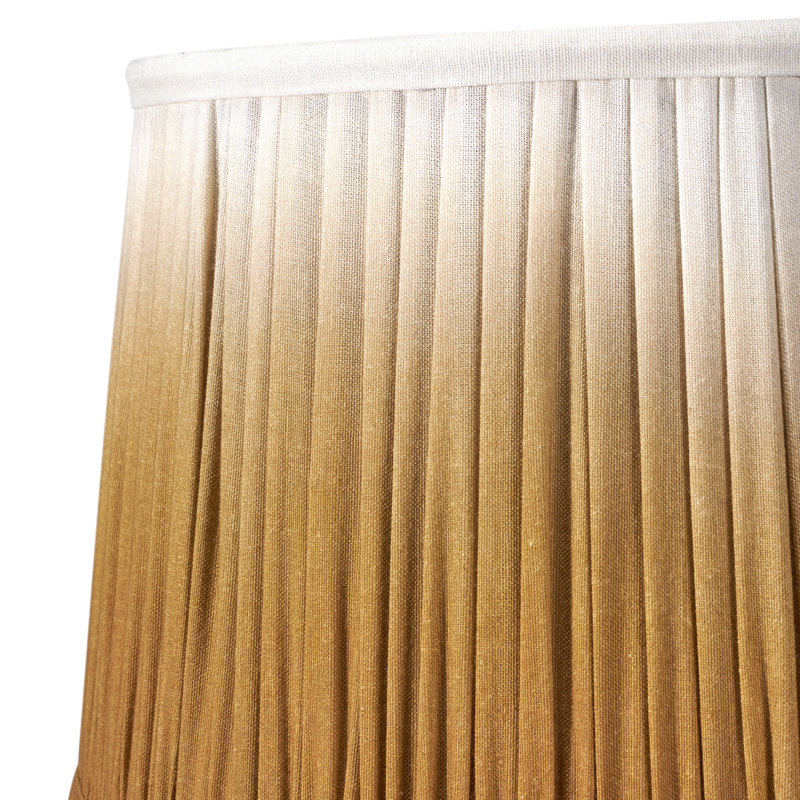 Scallop Cotton Empire Lamp Shade ( Uno ), 15cm H x 25cm W x 25cmD, Mustard