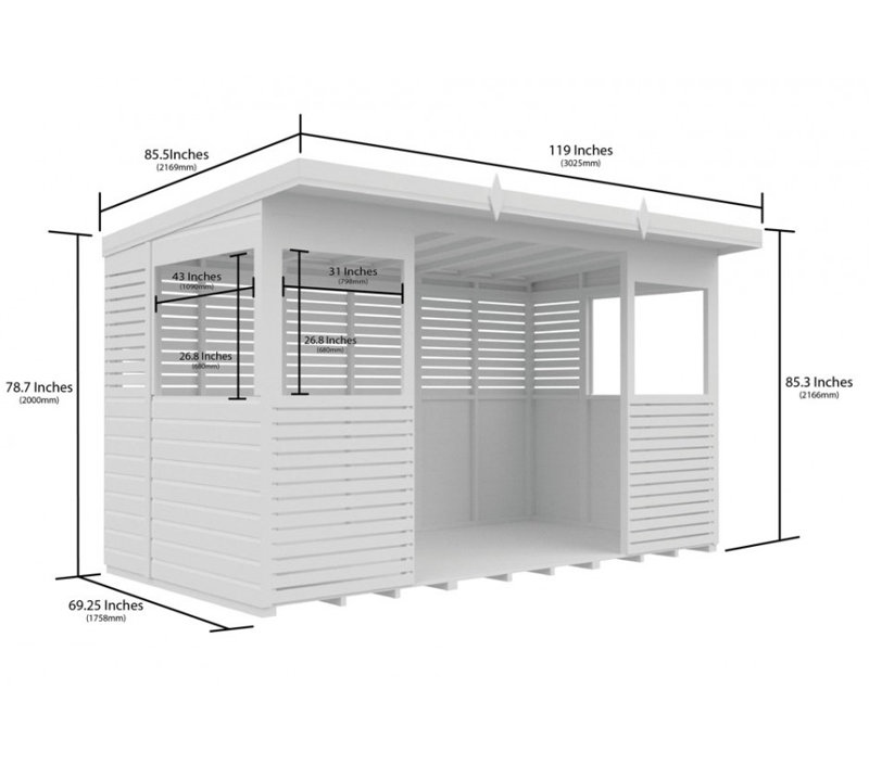 12 x 6 BBQ/Outdoor Kitchen Shelter