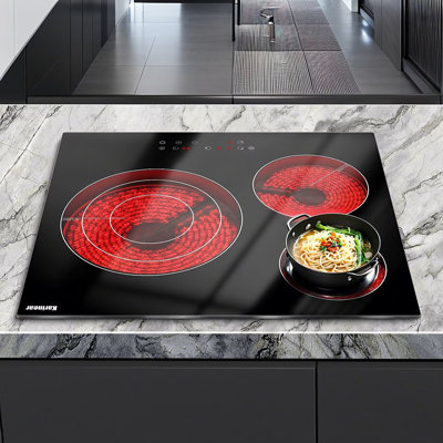 Surface de cuisson électrique à 3 brûleurs Karinear 2400 5700W intégrée