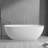 Modern Noir 65″ Luxury Freestanding Solid Surface Soaking Tub, cUPC Certified, Sculptural Ergonomic Design-78477479