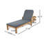 Chaise longue d'extérieur en acacia pour pelouse ou bord de piscine