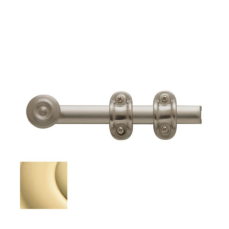 Ornamental Heavy Duty Surface Bolt, Unlacquered Brass