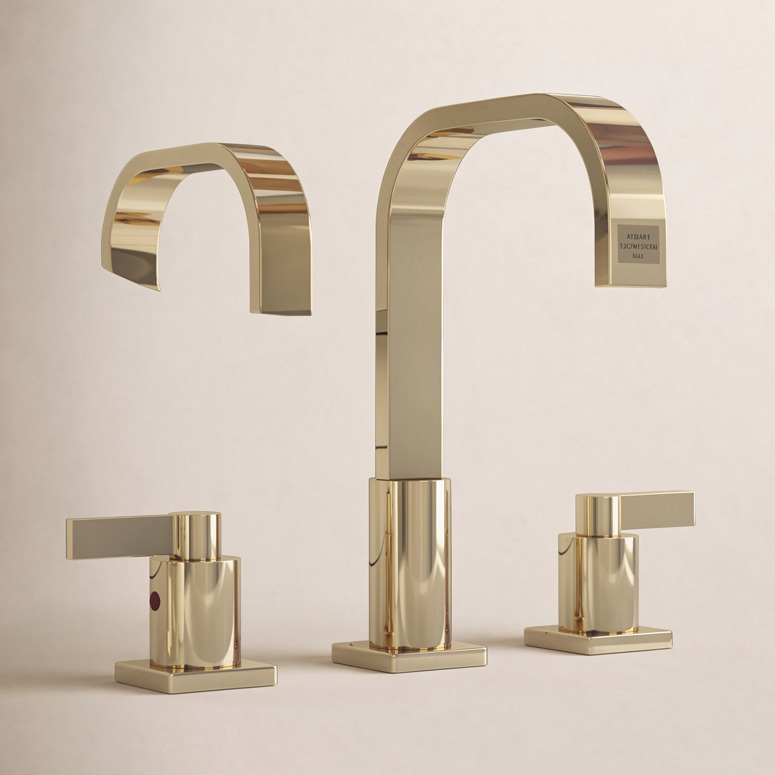 NuvoFusion Widespread Bathroom Faucet with Drain, Polished Brass