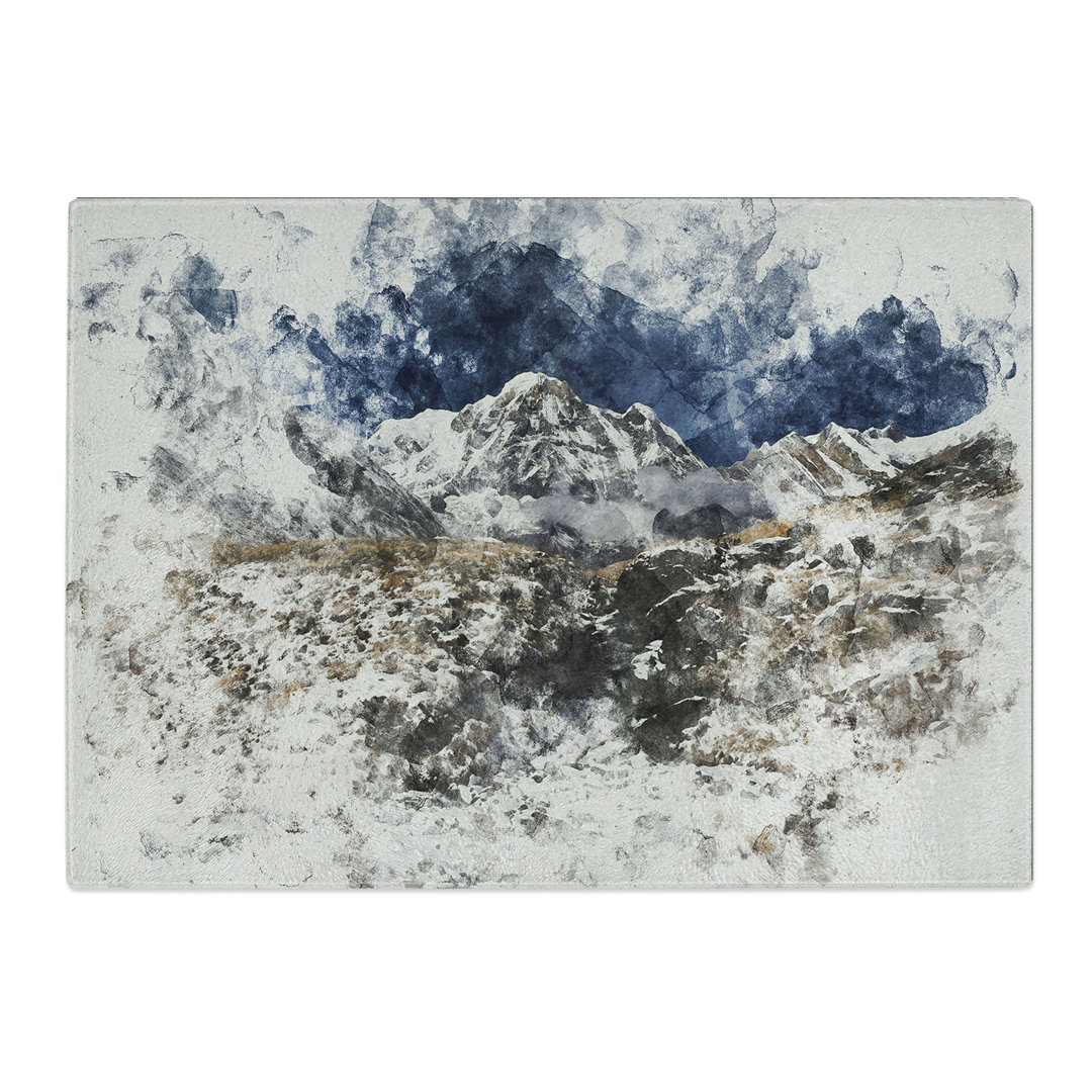 The Annapurna Sanctuary in Nepal Watercolour Chopping Board